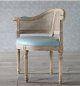 Custom Made French Country Armchair, American Light Luxury Retro Dining Chair, Cafe, Bar, Designer Library Furniture