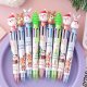 6/10 Colors Cute Christmas Ballpoint Pen Cartoon Santa Claus Xmas Ball Pen Office School Writing Supplies