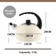 HausRoland Water Teapot Capacity 2.5L Dot Color Painting Folded Handle Stainless Steel Gas Induction Whistling Tea Kettle