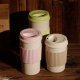 Kitchen Bar 350/450/550ML Wheat Straw Insulation Thermos Cup Outdoor Portable Hanging Drinkware Hot Water Coffee Bottle