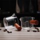60/75ml Espresso Shot Glass Double Spouts Glass Measuring Cup Heat-Resistant Handle Clear Scale Wine Milk Coffee Measure Jug