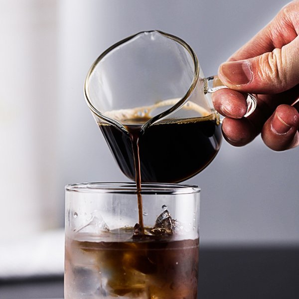 60/75ml Espresso Shot Glass Double Spouts Glass Measuring Cup Heat-Resistant Handle Clear Scale Wine Milk Coffee Measure Jug