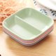 1Pc Home Kitchen Seasoning Tableware Snack Plate Dish Dish Wheat Straw Double Grid Small Dish Vinegar Soy Sauce Dish