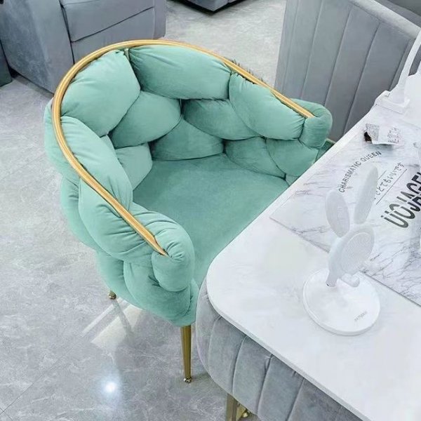 Nordic Home Furniture Princess Bedroom Chair Soft Comfortable Living Room Furniture Girl Office Chair Dropshipping