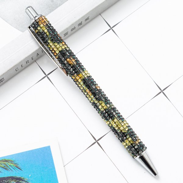 Ballpoint Pens, Stunning Black Chrome Metal Pen with Golden Trim, Best Ball Pen Gift Set for Men & Women, Professional
