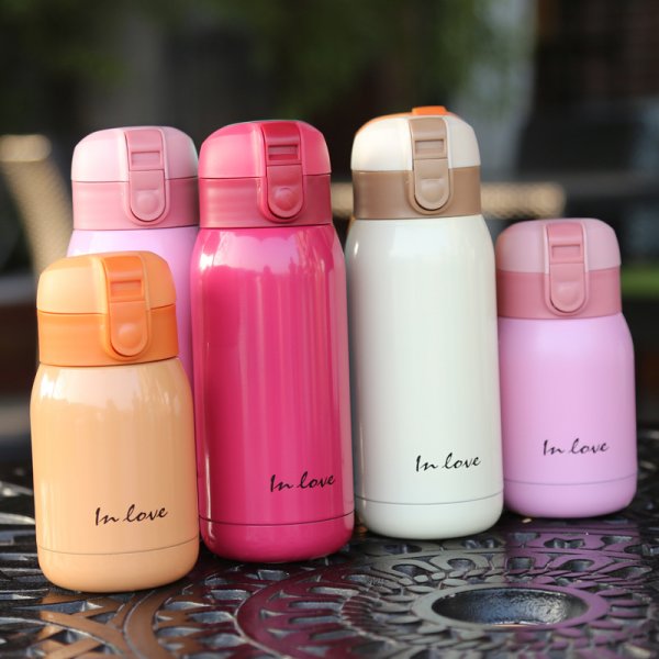 200ml/360ml Cute Candy Mini Thermos Cup Kids Cartoon Hot Water Bottle Stainless Steel Thermal Coffee Mug Vacuum Flask Insulated
